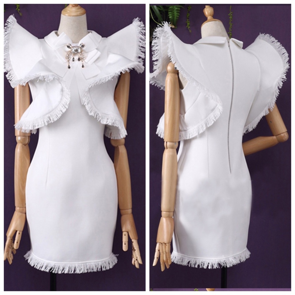 🌞 The Lara Ruffle Scuba Fabric Dress - Picture 8 of 8